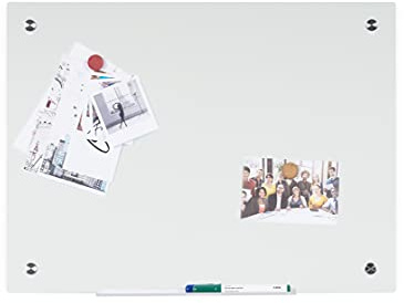 Bi-Office River Glas-Magnettafel weiß ohne Rahmen 120 x 90 cm