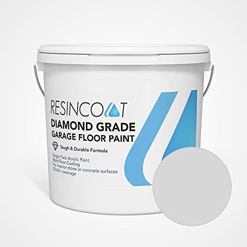 Resincoat Diamond Grade Garage Floor Paint, DIY Friendly, Concrete Floor Paint, Stylish Matt Finish (Goose Grey, 5Kg)
