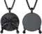 U7 Collier Viking Homme avec Corbeau Jumeaux d'Odin et Yggdrasil Noir, Pendentif Rond Arbre de Vie