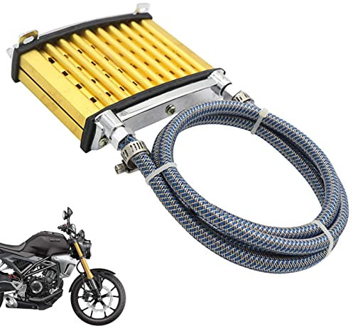 Fowybe Ventola radiatore Olio - Kit radiatore di Raffreddamento Universale in Lega di Alluminio - Motore radiatore radiatore Olio Motore per Moto ATV