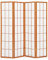 MoNiBloom Oriental Shoji Raumteiler 1,8 m Japanisch Tragbar Freistehend Indoor Dekorative Sichtschutz Trennwand für Home Office mit 4 Paneelen Walnuss