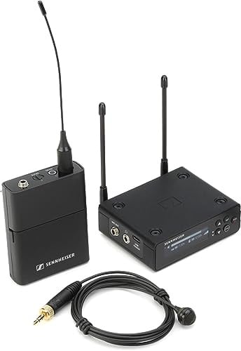 Sennheiser Kit Système Micro-Cravate numérique Portable sans Fil EW-DP ME4 Set - Noir avec Micro cardioïde ME4 avec lavallière (700022)