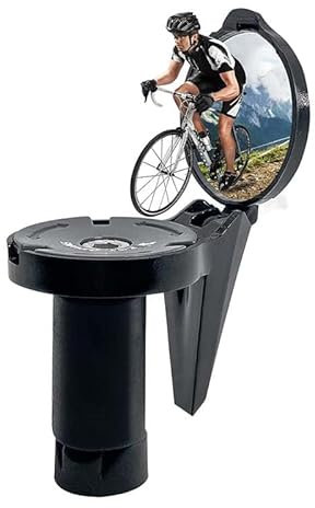Ezweiji Fahrradspiegel, Fahrrad Spiegel, Leicht zu Montierender, Faltbarer Rückspiegel für Mountainbikes 360° Drehbar Universeller Fahrradspiegel für Lenker 16-22mm (Abschnitt Stopfen)
