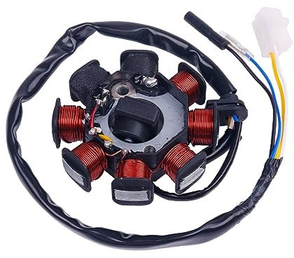 Motorrad-Statorspule Für 139QMB 139QMA Roller Moped Motor (Doppel Zündspulen) GY6 49cc 50cc 8-spule Magneto Lichtmaschine Stator Statorspule Magneto
