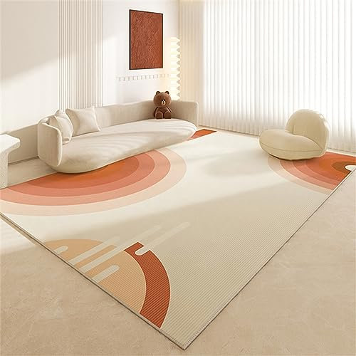Carpet Mat Carpets Pink Orange Living Room Sofa Coffee Table Blanket B&B Hotel Environmentally Friendly Durable Machine Washable Retro Rug 180X250cm