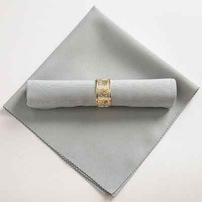 Stoffservietten, 8er Pack weiche Stoffservietten Silber grau Servietten 48x48cm Serviette Tischdekoration Tischservietten Wiederverwendbare für Hochzeitsszene, Geburtstagsfeier Weihnachten