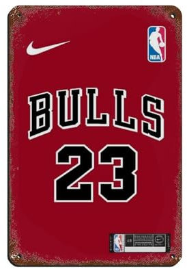 Michael Jordan Basketballspieler Poster (23) Retro Poster Metall Blechschild Chic Art Retro Eisen Malerei Bar Menschen Höhle Cafe Familie Garage Poster Wanddekoration 20 x 30 cm