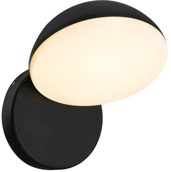 TELEFUNKEN - LED Wandleuchte Aussen mit Spritzwasser- und Staubschutz, warmweiße Lichtfarbe, 9 Watt, 1000 Lumen, Aussenlampe, Wandlampe, LED Strahler, Außenbeleuchtung, 15x16x18 cm, Schwarz