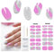 Unghie Gel Adesive UV - 28 Pcs Smalto Adesivo per Unghie, Nail Stickers Full Wraps, Lampada LED, Lima e Stick per Donne e Ragazze