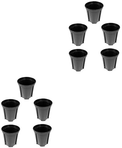 BESPORTBLE 10 STK Grüner Dill-Blumentopf aus Kunststoff Blumentopf im Freien Blumenpflanzer Blumendekor plastikblumen im Topf blumenbank für draußen Anlage langlebige Pflanzgefäße Blumentöpfe