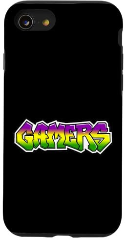 Hülle für iPhone SE (2020) / 7 / 8 Videospiel Spieler Gamer Graffiti Text Geschenk Männer Frauen Kinder