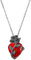 Clataly Gothic Liebe Rose Halskette Dark Wrapped Blume Herz geformte Halsketten Schmuck für Frauen