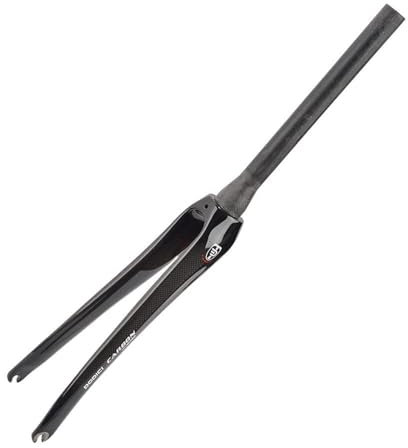 KLYso 1 Pz. Forcella Anteriore For Bici Da Corsa A Scatto Fisso In Fibra Di Carbonio 28,6 Mm, Forcella Anteriore Conica In Carbonio, Forcelle Con Sospensione(Black)