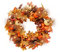 Herbstkranz für Haustür, 40 cm künstliche Ahornblätter mit Licht, Türkranz, Herbstkürbisse, Beeren, Tannenzapfen, Dekorationen für die Haustür, Erntedankfest, Dekor für Halloween/Weihnachten/Hochzeit