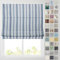 Barnes Blinds - Patterned Roman Blinds, Fully Lined, Custom Sizing Available - Durable Fittings Easy Fit (Orkney Blue Stripe 183cm)