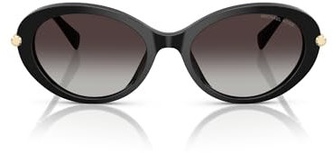 Michael Kors Damen Mk2245u Rockaway Universal Fit Oval Sonnenbrille, Schwarz/Dunkelgrauer Farbverlauf, 53 mm