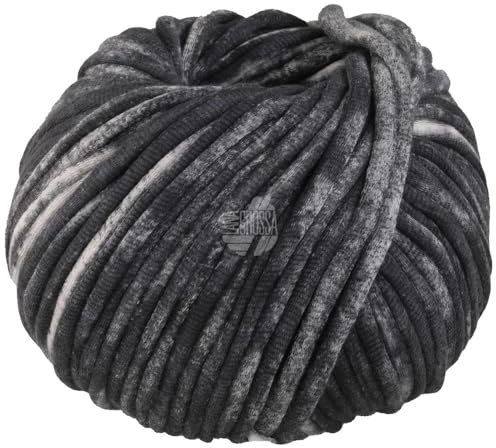 LANA GROSSA Gelato Vintage | Weiches, gefülltes Baumwoll-Schlauchbändchen mit buntem Sprenkeldruck | Handstrickgarn aus 52% Baumwolle & 48% Polyamid | 100g Wolle | 80m Garn FB 110