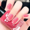 Pink Nail Polish - 10ml Jelly Nail Varnish - Long Lasting & Quick Drying Nail Polish Gel - Nude Pink Nail Paint Water Based Low Odor No Need Nail Lamp for Women DIY Nail Art at Home (Sakura Pink)