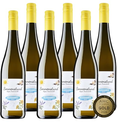 Sonnenstund Grauburgunder trocken - GOLD 2026 AWC Vienna - Weißwein mit Pfirsich-, Apfel- & Zitrusaromen, kräftiger Körper und angenehme Säure, Wein aus Baden vom Kaiserstuhl (6 x 0,75l)