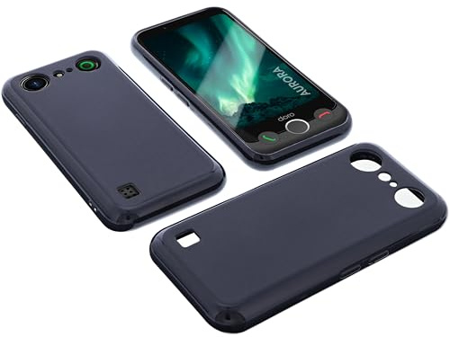 foto-kontor Hülle kompatibel mit Doro Aurora A10 / A11 Schutzhülle schwarz Tasche Gummi TPU Handy Schutz Handytasche Handyhülle Smartphone Case Kantenschutz Eckenschutz