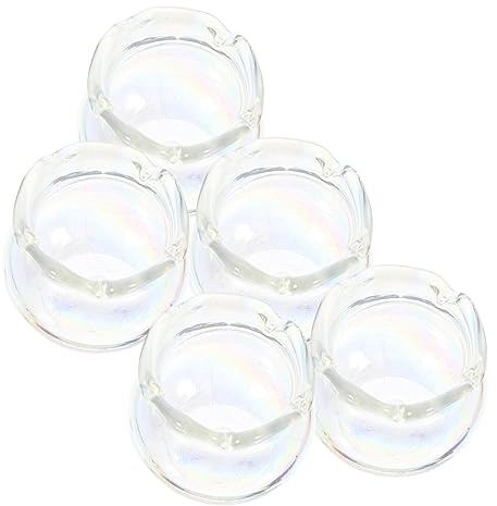 Milisten 5Pcs Miniature Glass Fish Bowl Decorative Tank for DIY Mini House Desk Decor Miniature Scene Accessories