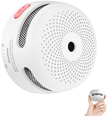 X-Sense Mini Standalone Rauchmelder, 10-Jahres-Batterie, XS01, 1 Stück | EN 14604 zertifiziert; nicht mit der Basisstation kompatibel; mit Test-/Stummschalttaste