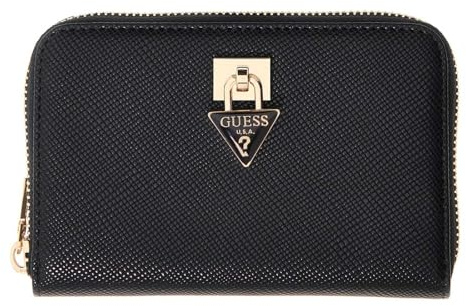 GUESS Geldbörse Patsie SLG Zip Around Wallet Black schwarz
