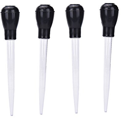 4 Pcs 11-Inch Turkey Baster with Rubber Bulb Extra Large Bulb Basters with Measuring Lines Turkey Baster Syringe Injector Needle for Cooking, Butter Drippings, Glazes, Roasting Juices