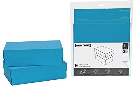 Buntbox 71-2 - Kartonage Set 2-teilig, Größe L, Atlantik