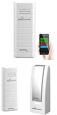 Mobile Alerts Zusatzsensor MA 10100 - Temperatursensor mit Datenübertragung auf das Smartphone + MA 10001 Starter Set Hausüberwachungssystem, inklusive Gateway und Temperatursender weiß