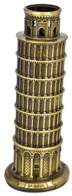 SCSpecial Metallischer schiefer Turm von Pisa, 21,6 cm, Souvenir-Figuren, Turm-Modellbausatz für Heimdekoration, Party