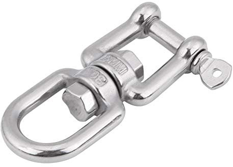 Grillete giratorio Heavy Duty 304 Anillo giratorio de acero inoxidable Anclaje a presión Dispositivo de grillete giratorio para levantar(6mm)