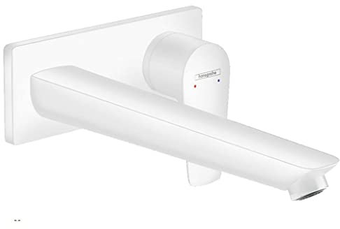 hansgrohe Wasserhahn Talis E Unterputz (Armatur mit Auslauf Länge 225mm für Wandmontage) Mattweiß