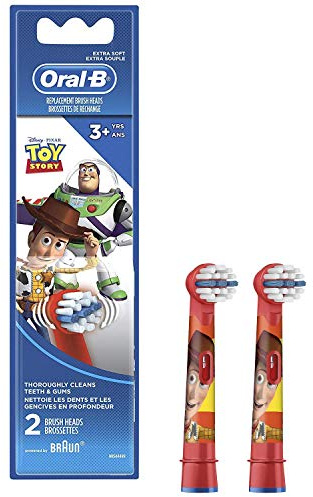 Oral-B Kids Extra Soft Replacement Brush Heads featuring Disney Pixar Toy Story, Ages 3+, 2 count