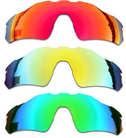 SOODASE Für Oakley Radar EV Path Sonnenbrillen Rot/Gold/Grün Polarisierte Ersatzgläser