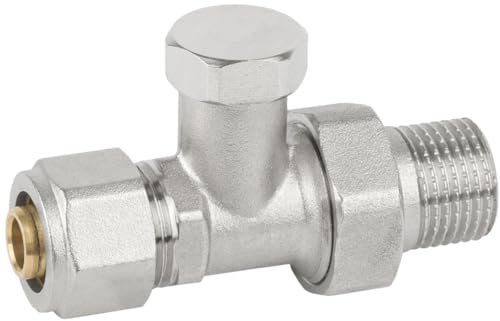 Racor de retorno 16mm x 1/2 PEX forma de paso - 10 bar 120°C válvula de radiador