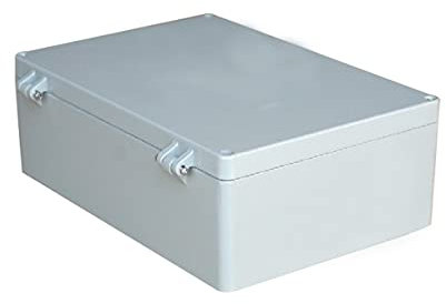 IP66 Abzweigdose, Aluminium, wasserdicht, 340 x 235 x 120 mm, wasserdicht, staubdicht, für den Außenbereich, Kabelverbindung, Schutzgehäuse, grau, 1 Stück
