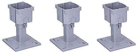 Voxura Teleskop-Gerätedose Schalterdosen Isolierstärke 80-170mm Halterung 68x70x50mm Leitungsführung Außendämmung UP tief universal Grau 3 Stück