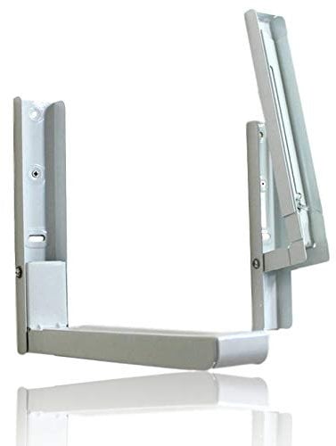 Bayli Mikrowellenhalterung Ausziehbar 31-47,5cm Microwelle Tragkraft 40kg Halter für Mikrowelle - Küchenregal Mini Backofen Halterung inkl. Montagematerial - Wandbefestigung - Küchengeräte Regal