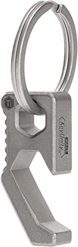 KeyUnity KA13 Titanium Bottle Opener Keychain, 2 in 1 EDC Keychian Tool Beer Opener & Screw Driver, Suitable for All Glass Bottle Caps