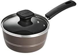 Tramontina Sicilia 1.25 Qt Aluminum Nonstick Covered Sauce Pan - Hazelnut