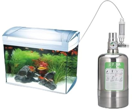 Sistema generador de CO2 de carbono, reactor de dióxido de carbono de 1 L/2 L, sistema generador de cilindro de CO2, kit de reactor de dióxido de carbono para plantas y acuarios