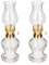 OUNONA Glaskerosinöllampe: 2pcs Kammeröllampe ohne Griff klar Öllampe Laternenkammer Vintage Glasöllampen Klassische Kerosin -Lampen für die Notbeleuchtung m