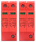DEWIN Protector contra sobretensiones, dispositivos de protección contra sobretensiones Descargador fotovoltaico de CC 2P 40KA con señal remota, instalación de riel, 2 piezas(DC 500V)
