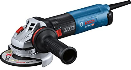 Bosch Professional Winkelschleifer GWS 17-125 SB (inkl. Zusatzhandgriff, Schutzhaube, Trennschutzhaube, Zweilochschlüssel, Aufnahmeflansch, Spannmutter, Staubfilter, SDS-Schnellspannmutter)