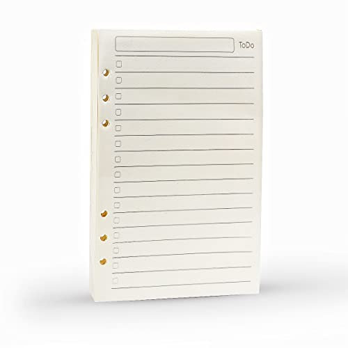 Harphia A5 Spiral Notebook Refills, 6 Ring Binder Refills, to Do List Paper, A5 Planner Binder Inner Page, Check List Notepad Refills (A5 5.59 x 8.27'',to do List)