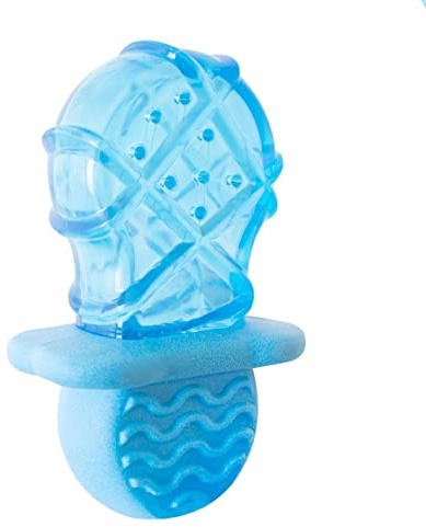 YöL Dummy Shaped Summer Cooling Pet Toy - Dog Puppy Teething Chew Outdoor Play Freezable Durable Rubber Hydrating Teether Frozen