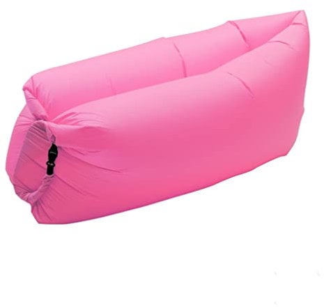 TURIM Aufblasbares Sofa Luft Sofa Air Lounger mit Portable Paket Air Bett tragbares Lazy Lounger für Camping, Beach, Park, Strand rosa