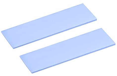 sourcing map 2 Pack M.2 Thermal Pad 70x22x1.5mm for Pc M.2 2280 Nvme SSD Heatsink Cooler Blue