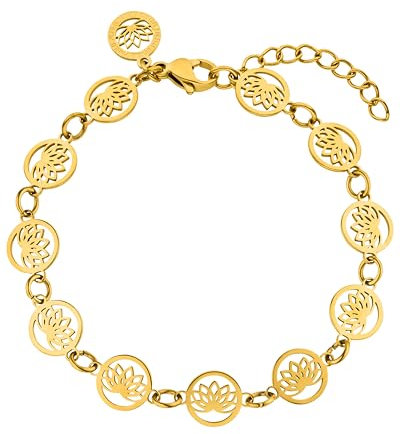 Purelei® Recognition Armband (Gold) – Elegantes, verspieltes Damen Armband – Edelstahl – Verstellbare Länge 16-19 cm – Hawaiianisch inspiriert & wasserfest